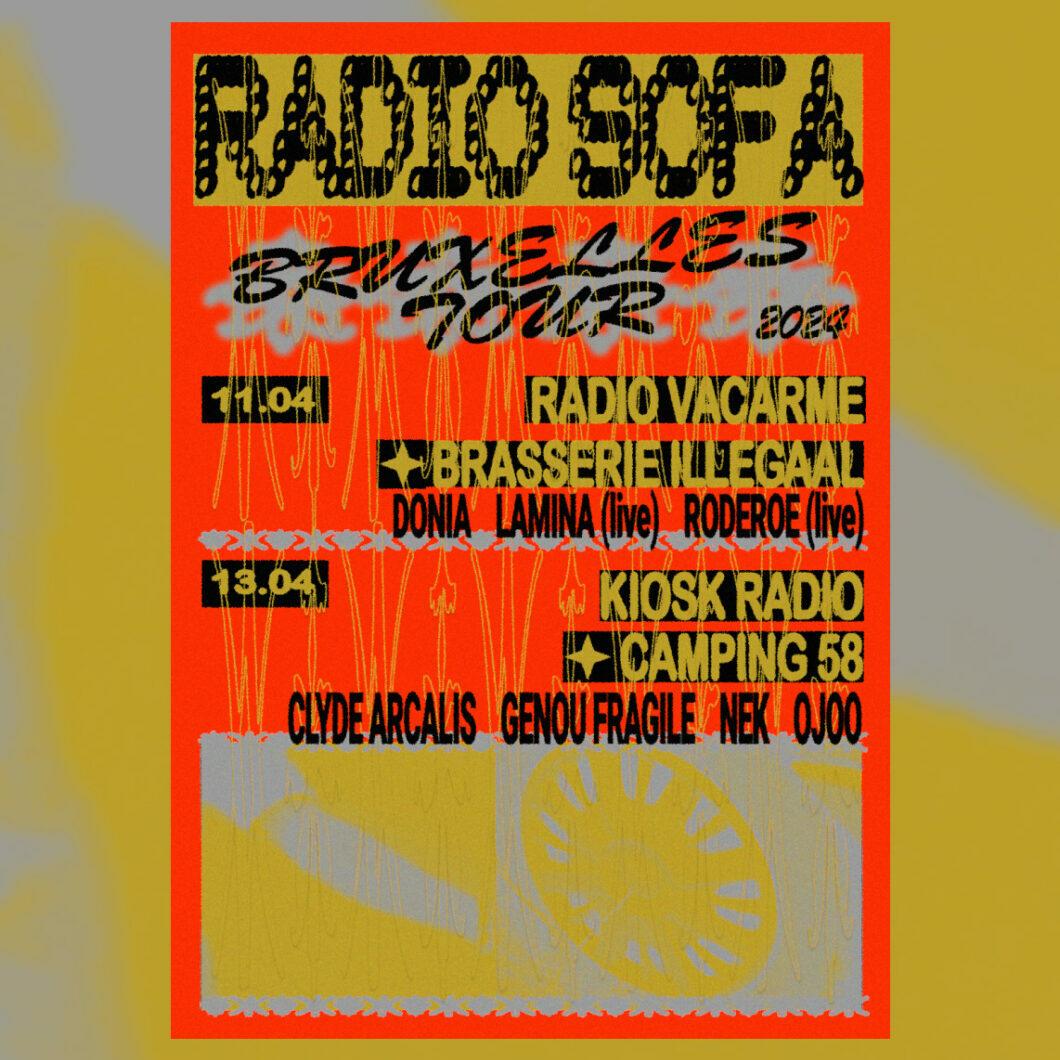 MINI TOUR @ BRUXELLES (KIOSK, RADIO VACARME, BRASSERIE ILLEGAAL, CAMPING 58) (11-13.04.24)
