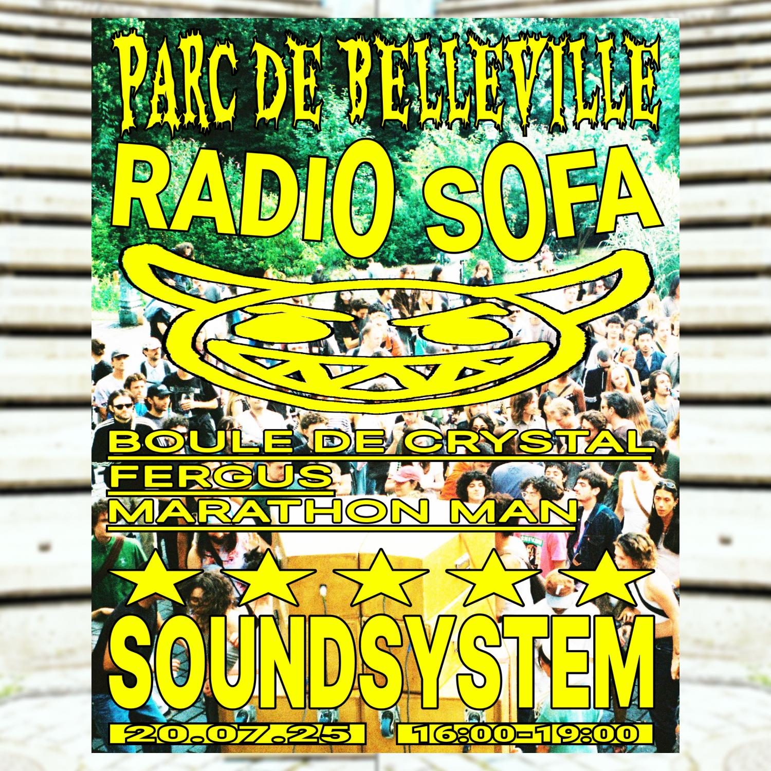 OPEN AIR RADIO SOFA @ PARC DE BELLEVILLE